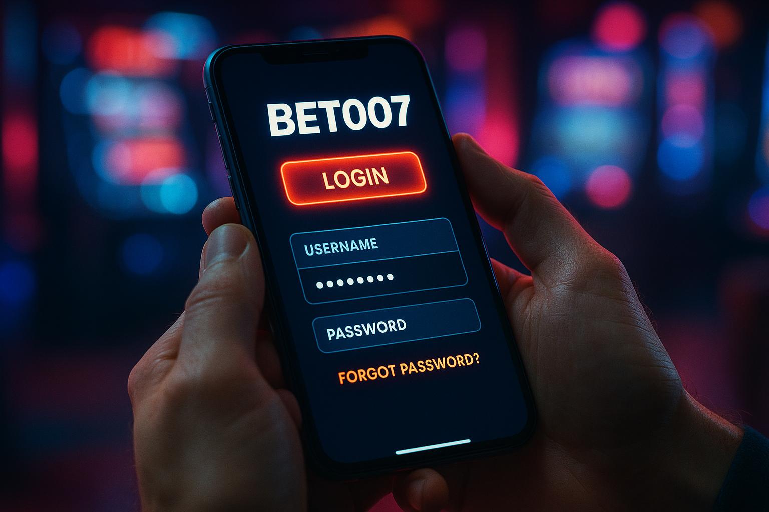 Criar uma nova Conta no plataforma BET007